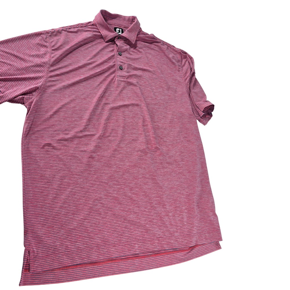 FootJoy FJ Mens XL ProDry Golf Polo Shirt Pink Blue Micro Stripe 27421 1230018